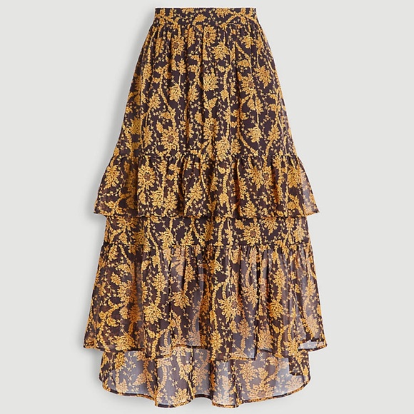Ann Taylor Tiered Floral Skirt - Picture 3 of 6